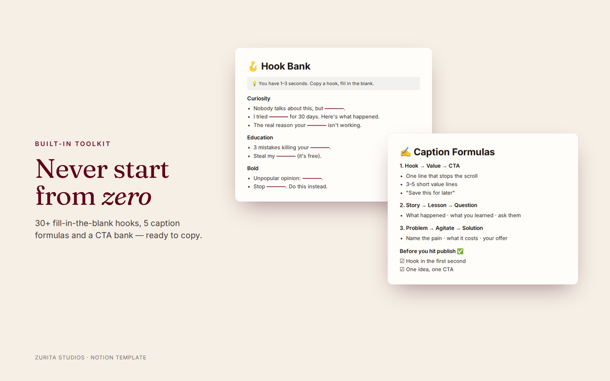Content Calendar Template (Notion)